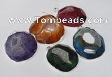 NGP1533 50*55mm - 55*60mm freeform druzy agate pendants