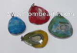 NGP1534 40*50mm - 50*60mm freeform druzy agate pendants