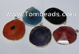 NGP1537 45*55mm - 50*60mm freeform agate gemstone pendants