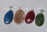 NGP1541 32*58mm - 35*62mm freeform agate gemstone pendants