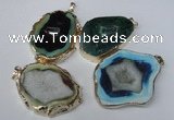 NGP1552 35*40mm - 45*55mm freeform druzy agate pendants