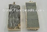 NGP1556 20*50mm - 22*50mm rectangle druzy agate pendants