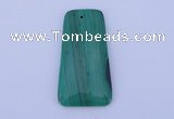 NGP157 2pcs 28*55mm trapezoid synthetic malachite pendants