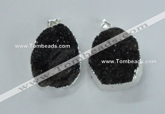 NGP1597 30*35mm - 35*40mm freeform druzy agate pendants