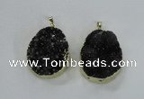 NGP1598 30*35mm - 35*40mm freeform druzy agate pendants