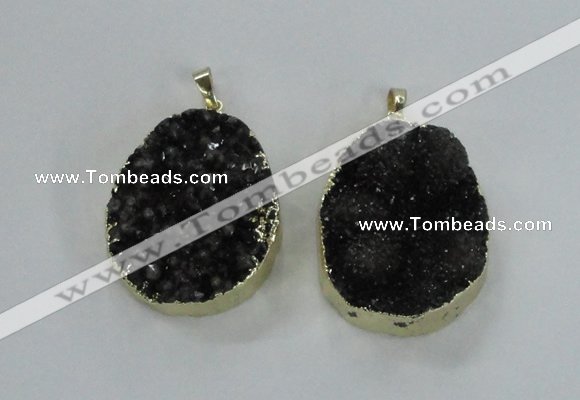 NGP1598 30*35mm - 35*40mm freeform druzy agate pendants