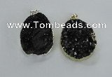 NGP1599 30*35mm - 35*40mm freeform druzy agate pendants