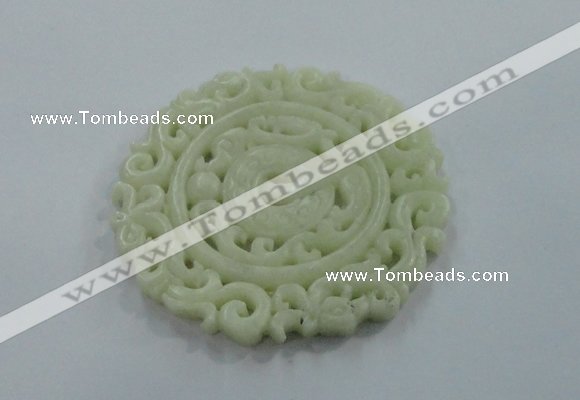 NGP1600 65*70mm Carved natural hetian jade pendants wholesale