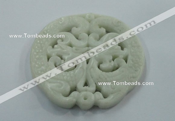 NGP1602 68*70mm Carved natural hetian jade pendants wholesale