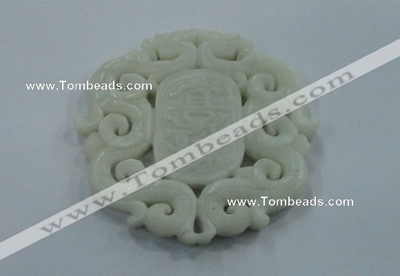 NGP1603 71*71mm Carved natural hetian jade pendants wholesale