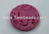 NGP1615 67*68mm Carved dyed natural hetian jade pendants wholesale