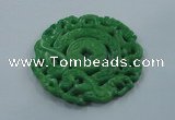 NGP1618 65*65mm Carved dyed natural hetian jade pendants wholesale