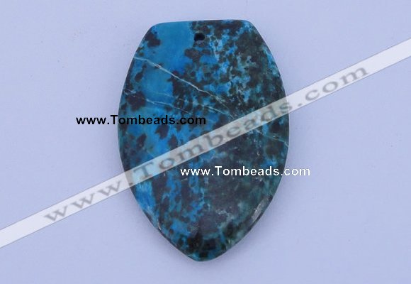 NGP162 2pcs 30*45mm fashion dyed chrysocolla gemstone pendants