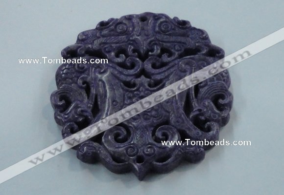 NGP1625 66*67mm Carved dyed natural hetian jade pendants wholesale