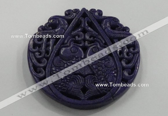 NGP1631 65*65mm Carved dyed natural hetian jade pendants wholesale