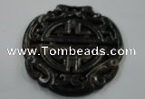 NGP1640 65*67mm Carved dyed natural hetian jade pendants wholesale