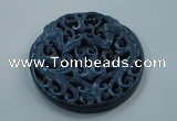 NGP1645 65*65mm Carved dyed natural hetian jade pendants wholesale