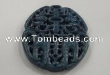 NGP1651 67*68mm Carved dyed natural hetian jade pendants wholesale