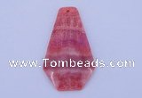 NGP166 2pcs 35*60mm dyed rhodochrosite gemstone pendants