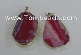 NGP1662 30*40mm - 35*45mm freeform druzy agate pendants