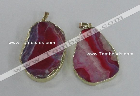 NGP1662 30*40mm - 35*45mm freeform druzy agate pendants