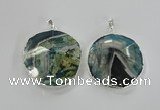 NGP1664 30*35mm - 35*40mm freeform agate gemstone pendants