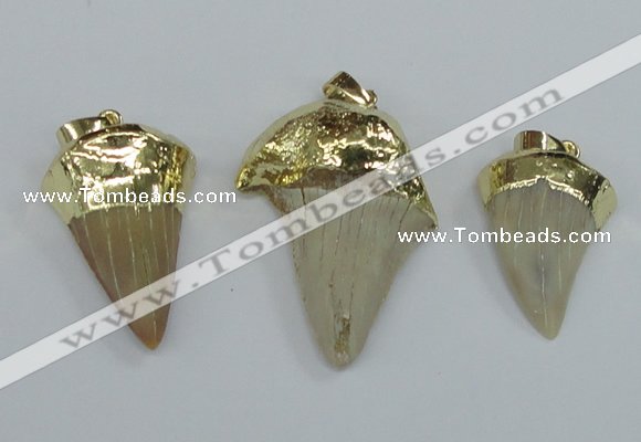 NGP1677 18*25mm - 22*30mm shark teeth pendants wholesale