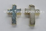 NGP1686 30*45mm - 32*50mm cross druzy agate pendants wholesale