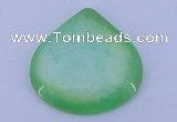 NGP169 2pcs 45*45mm heart dyed white jade gemstone pendants