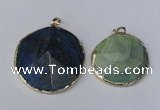 NGP1692 30*35mm - 35*40mm freeform agate gemstone pendants