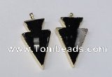 NGP1694 28*50mm - 30*55mm arrowhead agate gemstone pendants