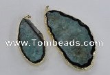 NGP1756 35*60mm - 50*80mm freeform druzy agate gemstone pendants