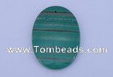 NGP176 2pcs 35*40mm oval synthetic malachite gemstone pendants