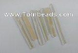 NGP1760 6*55mm - 8*80mm sticks white crystal beads pendants