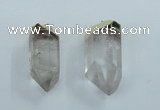 NGP1763 20*45mm - 25*50mm faceted nuggets white crystal pendants