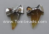 NGP1778 35*45mm - 38*55mm teeth-shaped agate gemstone pendants