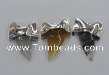 NGP1780 35*45mm - 38*55mm teeth-shaped agate gemstone pendants