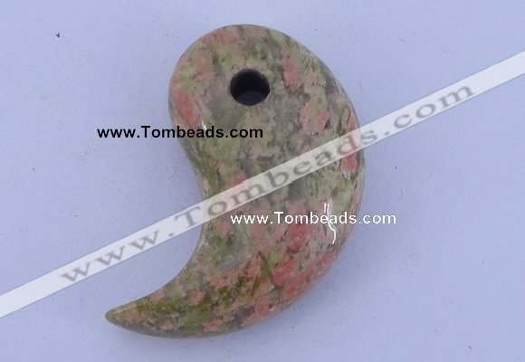 NGP179 2pcs 10*20*35mm unakite gemstone pendants jewelry