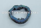 NGP1835 45*55mm - 55*60mm donut plated druzy agate pendants