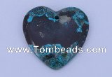 NGP184 38*38mm heart chrysocolla gemstone pendant jewelry