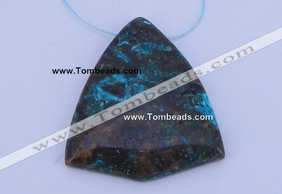 NGP186 38*43mm chrysocolla gemstone pendant jewelry wholesale