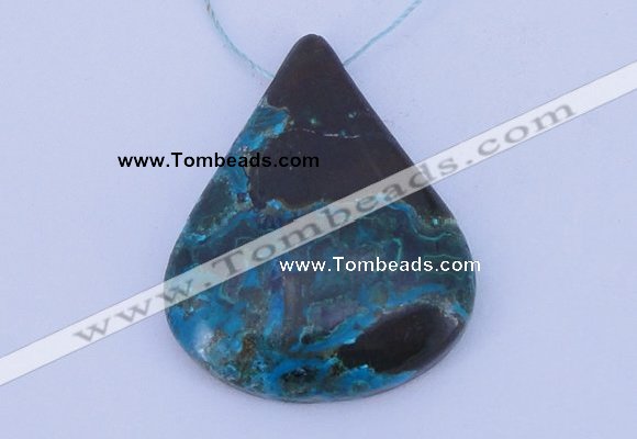 NGP187 30*45mm chrysocolla gemstone pendant jewelry wholesale
