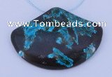 NGP188 34*50mm chrysocolla gemstone pendant jewelry wholesale