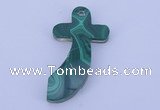 NGP189 29*51mm cross synthetic malachite gemstone pendant jewelry