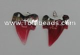 NGP1890 35*45mm - 38*55mm teeth-shaped agate gemstone pendants