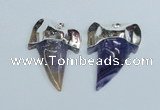 NGP1891 35*45mm - 38*55mm teeth-shaped agate gemstone pendants