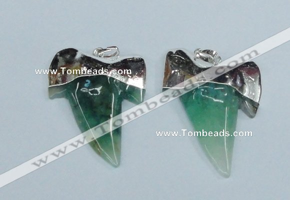 NGP1893 35*45mm - 38*55mm teeth-shaped agate gemstone pendants