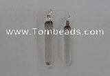 NGP1896 6*50mm - 8*60mm stick white crystal gemstone pendants