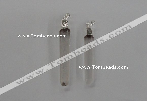 NGP1896 6*50mm - 8*60mm stick white crystal gemstone pendants