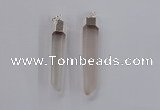 NGP1897 8*50mm - 11*60mm stick white crystal gemstone pendants
